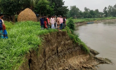 বাঙালি নদী ভাঙনে বিলীন ১২০ বিঘা জমি, হুমকিতে ৫ গ্রাম