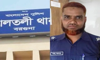 তালতলী থানায় নারীকে লাঞ্ছিত করার অভিযোগ পুলিশ কর্মকর্তার বিরুদ্ধে 