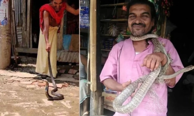 সাপের কামড়ে ৪০ বছরের অভিজ্ঞ সাপুড়ের মৃত্যু
