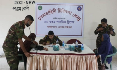মোহাম্মদপুরে বিনামূল্যে চিকিৎসাসেবা দিল সেনাবাহিনী