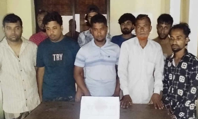 চাঁদপুরে জুয়ার আসর থেকে আটক ৯