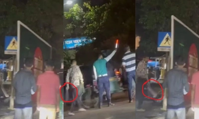 পুলিশের সামনেই চাপাতি দেখিয়ে ছিনতাই, ভিডিও ভাইরাল