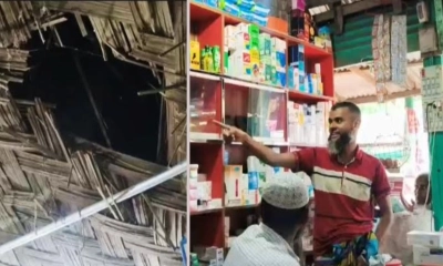 লক্ষ্মীপুরে টিনের চাল কেটে দোকানে ঢুকে মালামাল চুরি
