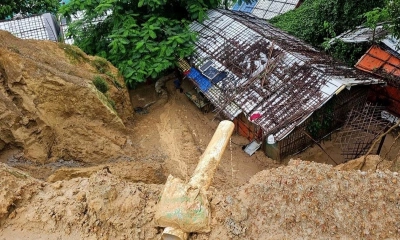 রোহিঙ্গা ক্যাম্পে পাহাড় ধস, ক্ষতিগ্রস্ত ৮০০ ঘর