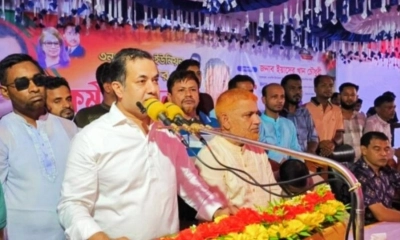 নান্দাইলে কর্মী সম্মেলনে বক্তব্য দেন বিএনপি নেতা ইয়াসের খান চৌধুরী। ছবি- রূপালী বাংলাদেশ