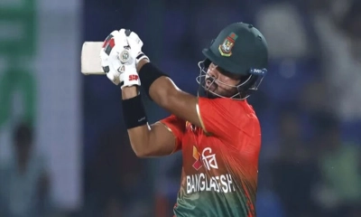 ইমনের ব্যাটে ১৬ ওভারেই শতকে পা বাংলাদেশের