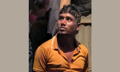 সন্তানকে হত্যার দায়ে পিতা নুরুল আমিনকে (৩০) আটক করেছে  পুলিশ। ছবি- রূপালী বাংলাদেশ