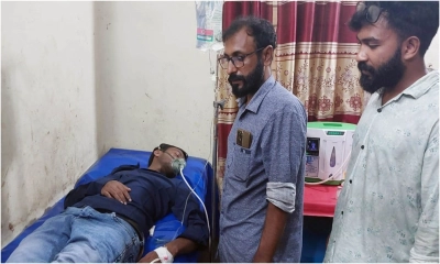 উপজেলা স্বাস্থ্য কমপ্লেক্সে ভর্তি হিরো আলম। ছবি- সংগৃহীত