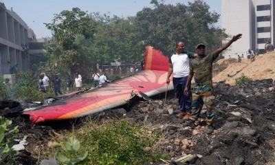 ভারতের বিধ্বস্ত এয়ার ইন্ডিয়া বিমান । ছবি - সংগৃহীত
