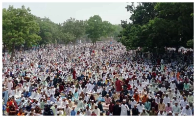 নতুন রেকর্ড গড়ে শোলাকিয়ায় ঈদের জামাত অনুষ্ঠিত