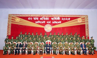 পিজিআরের সুবর্ণজয়ন্তীতে রাষ্ট্রপতিকে অভ্যর্থনা