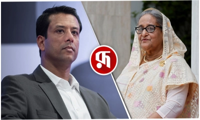 শেখ হাসিনা (ডানে) ও সজীব ওয়াজেদ জয় (বামে)। ছবি- রূপালী বাংলাদেশ গ্রাফিক্স