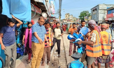 শ্রীমঙ্গলে ফুটপাত দখলমুক্ত ও যানজট নিরসনে উচ্ছেদ অভিযান