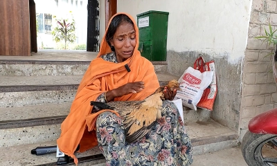 মৃত মুরগি নিয়ে থানায় হাজির বৃদ্ধা