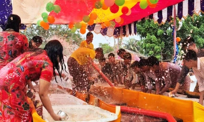 রাঙামাটিতে জলকেলির মধ্যে দিয়ে শেষ হলো বৈসাবি উৎসব