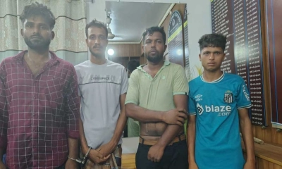 মুরাদনগরে আলোচিত ধর্ষণকাণ্ডে গ্রেপ্তার চার যুবক। ছবি- সংগৃহীত