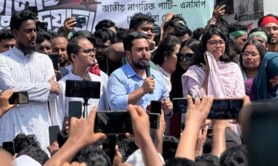 চাঁদাবাজদের রুখে দেবে এনসিপি: নাহিদ