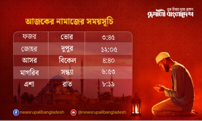 নামাজের সময়সূচি (২৫ জুন ২০২৫)