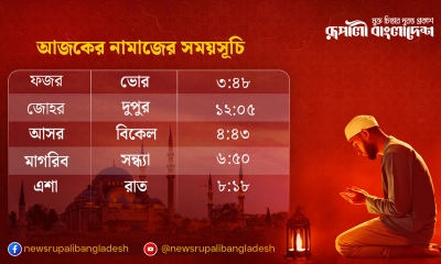 নামাজের সময়সূচি (২৯ জুন ২০২৫)
