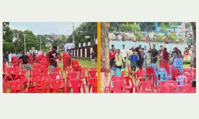 এবার এনসিপির সমাবেশস্থলে হামলা-ভাঙচুর