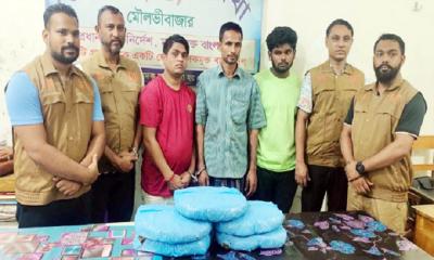 শ্রীমঙ্গলে গাঁজাসহ আটক ৩