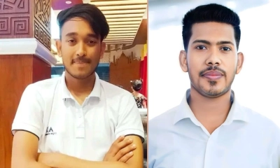 হামলার শিকার আরশাদুল আলম নোবেল ও আতিকুর রহমান শিবলু। ছবি - রূপালী বাংলাদেশ