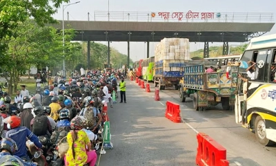 পদ্মা সেতুতে ১ দিনে সোয়া ৪ কোটি টাকার টোল আদায়