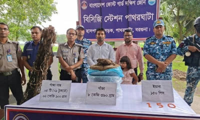 পাথরঘাটায় ৪ লাখ টাকার মাদক ধ্বংস