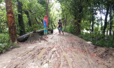 তালুকদার বাজার সড়কের বেহাল দশা, তিন ইউনিয়নের জনদুর্ভোগ চরমে