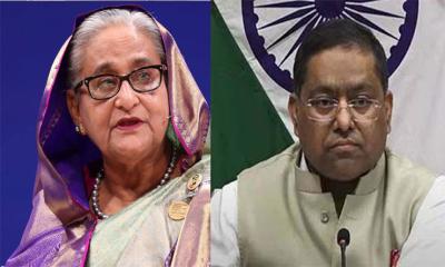 শেখ হাসিনাকে বাংলাদেশের সাবেক প্রধানমন্ত্রী মনে করে ভারত