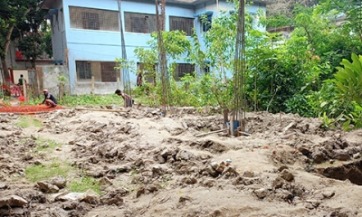তিন হাজার গাছের চারা নষ্ট করে নির্মাণ হচ্ছে অফিসার্স ক্লাবের ভবন