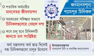 মন্ত্রণালয়ের টালবাহানায় চালু হচ্ছে না চিনিকল