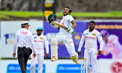দুই ইনিংসে শান্তর সেঞ্চুরি, গল টেস্টে লড়াকু ড্র