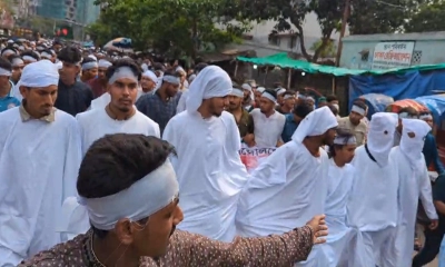 পলিটেকনিক শিক্ষার্থীদের কাফন মিছিল
