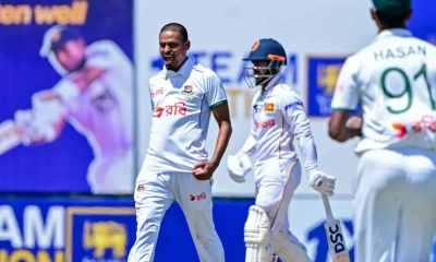 তাইজুলের ফাইফার, লিড দুইশো পেরিয়ে থামলো শ্রীলঙ্কা
