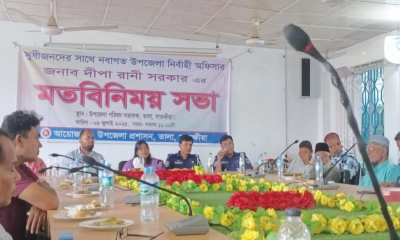 তালায় নবাগত ইউএনও দীপা রানীর সঙ্গে সুধীজনদের মতবিনিময়