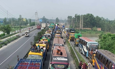 ঢাকা-টাঙ্গাইল মহাসড়কে ২৩ কিমি যানজট
