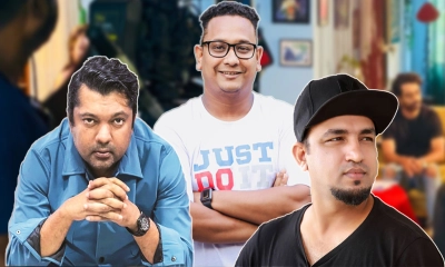 অভিনেতা শাহরিয়ার নাজিম জয়, পরিচালক তপু খান ও নির্মাতা মাহমুদ দিদার। ছবি - সংগৃহীত