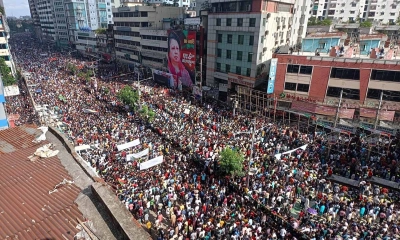 বিএনপির  সমাবেশে নেতা-কর্মীর ঢল 