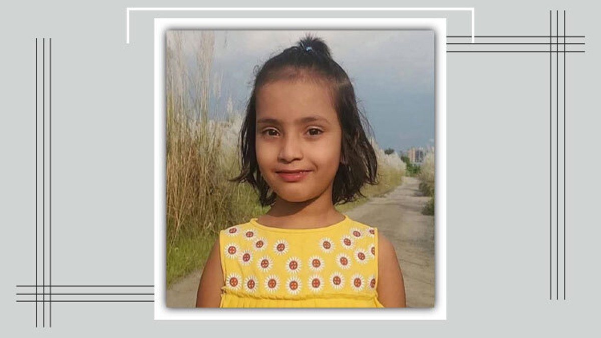 মাইলস্টোন স্কুলের তৃতীয় শ্রেণির ছাত্রী সায়মা আক্তার। ছবি- সংগৃহীত