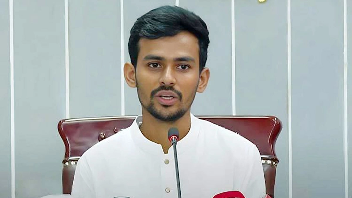 যুব ও ক্রীড়া উপদেষ্টা আসিফ মাহমুদ সজীব ভুঁইয়া। ছবি- সংগৃহীত