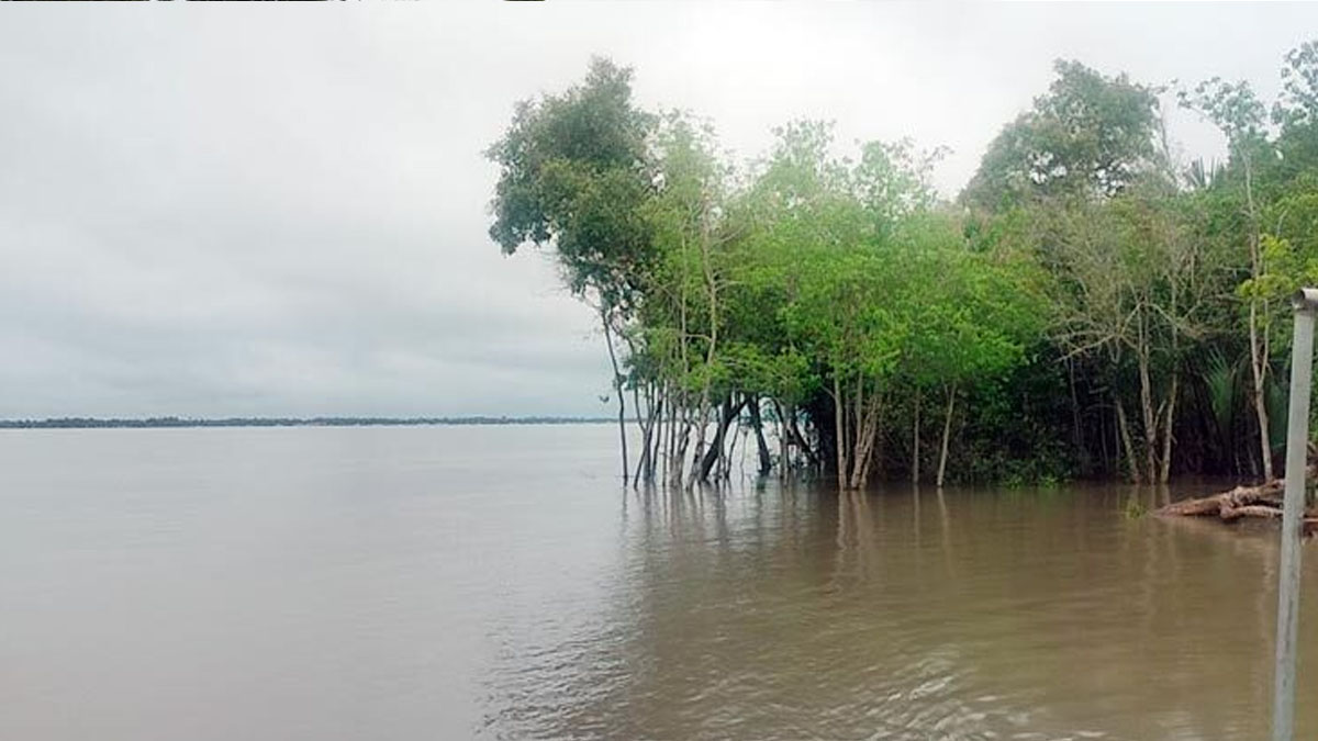 ‘অস্বাভাবিক’ জোয়ারে প্লাবিত হয়েছে সুন্দরবনের নিম্নাঞ্চল। ছবি- সংগৃহী ত