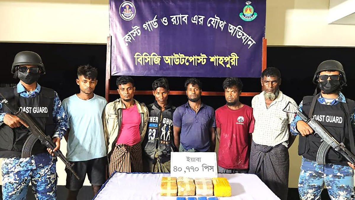 ৪০ হাজার ইয়াবাসহ মিয়ানমারের ৬ নাগরিক আটক