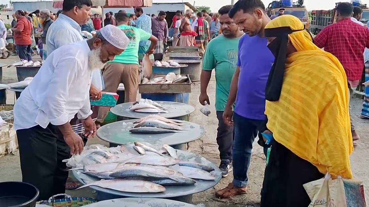 মুন্সীগঞ্জের ধলেশ্বরী তীরের মিরকাদিম হাট। ছবি- সংগৃহীত