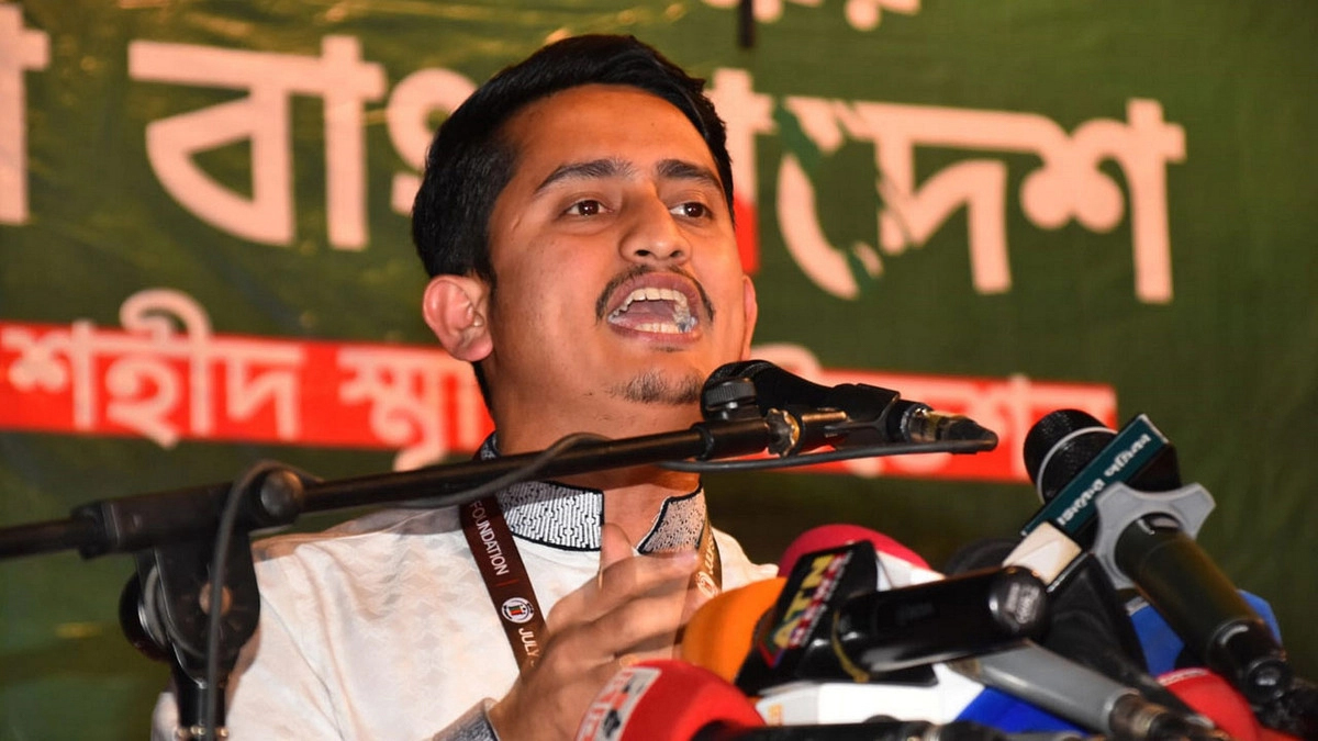 জাতীয় নাগরিক পার্টির উত্তরাঞ্চলের মুখ্য সংগঠক সারজিস আলম। ছবি- সংগৃহীত