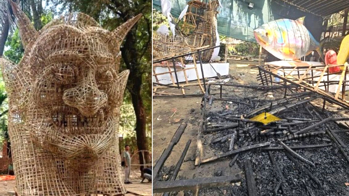 চারুকলায় ফ্যাসিস্টের মোটিফ পোড়ানোর ঘটনায় মামলা