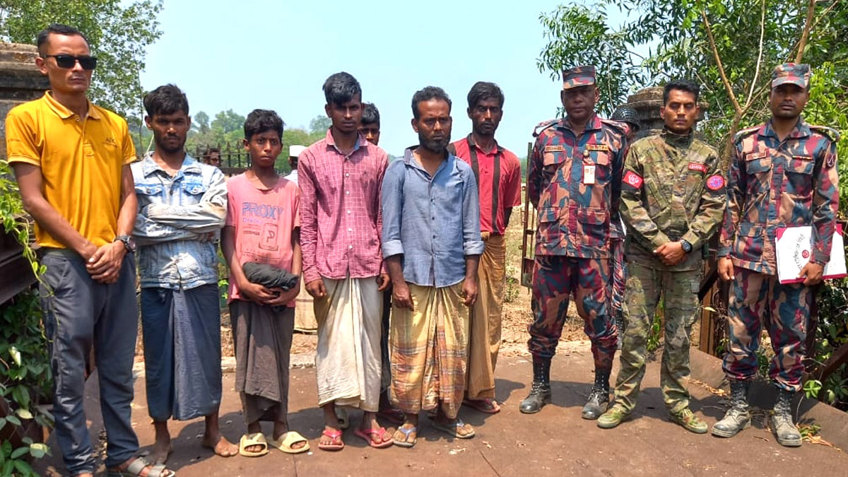 আরাকান আর্মির হাতে আটক ৬ জেলেকে ফেরত আনল বিজিবি