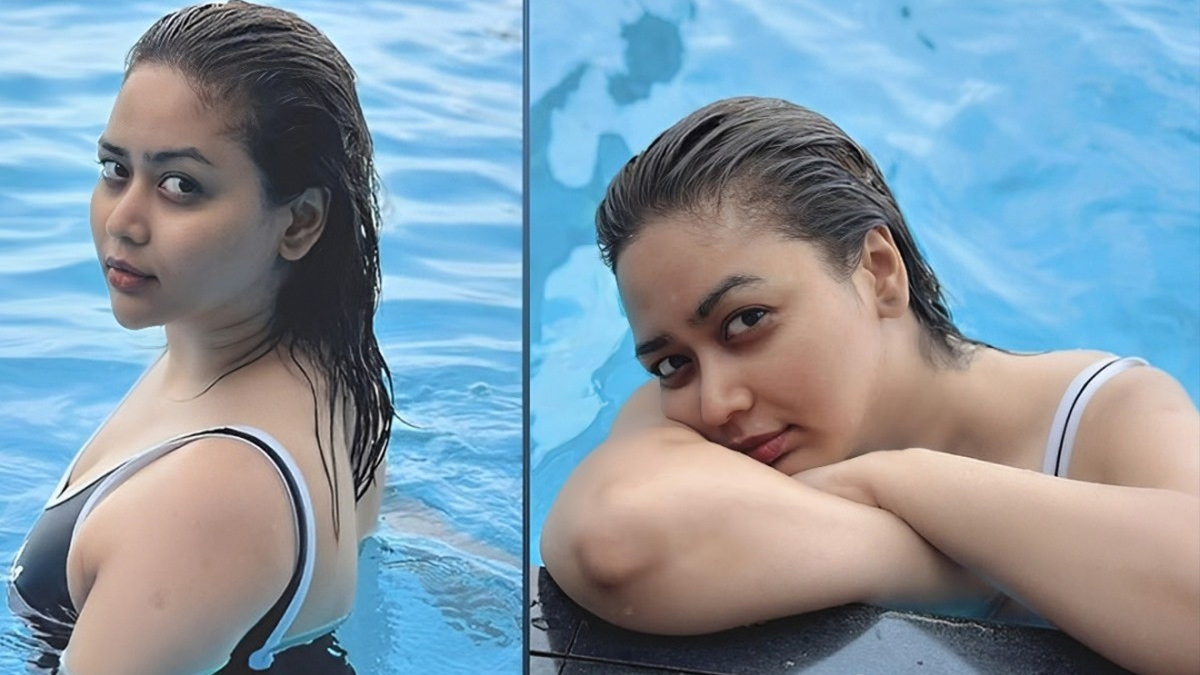 সুইমিংপুলে ছোট পর্দার জনপ্রিয় অভিনেত্রী আশনা হাবিব ভাবনা। ছবি- ফেসবুক থেকে নেয়া