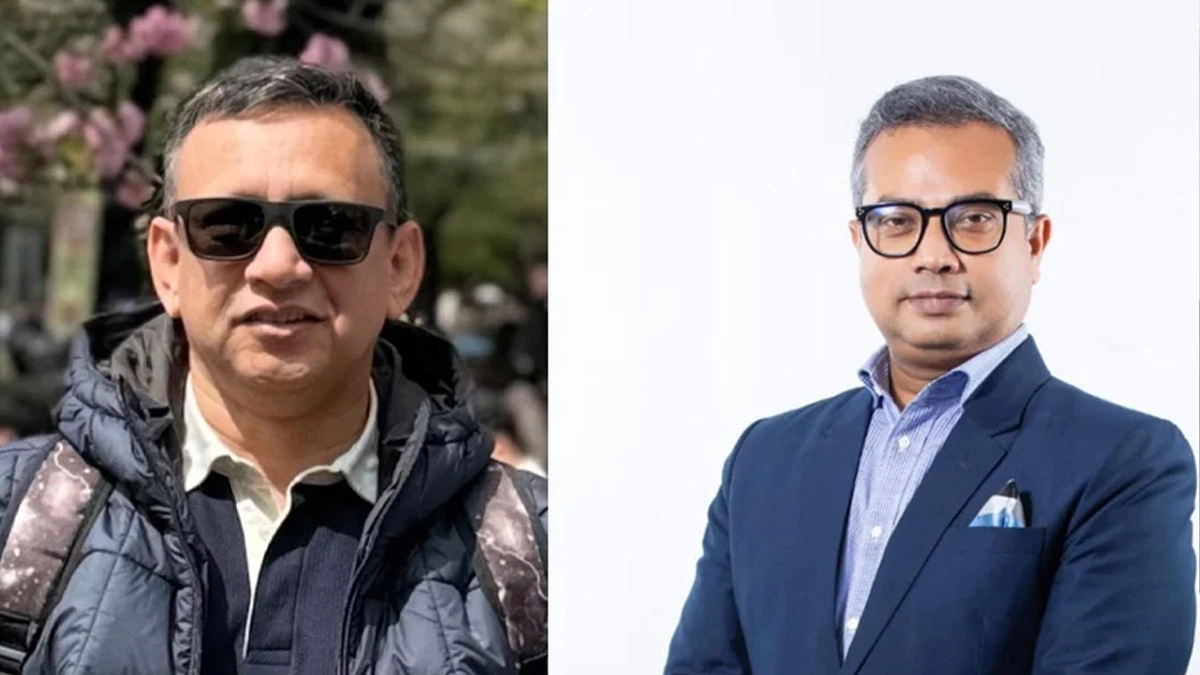 পাইলট সাইফুজ্জামান গুড্ডু (বায়ে) ও টিম গ্রুপের ব্যবস্থাপনা পরিচালক আব্দুল্লা হিল রাকিব।       ছবি- সংগৃহীত