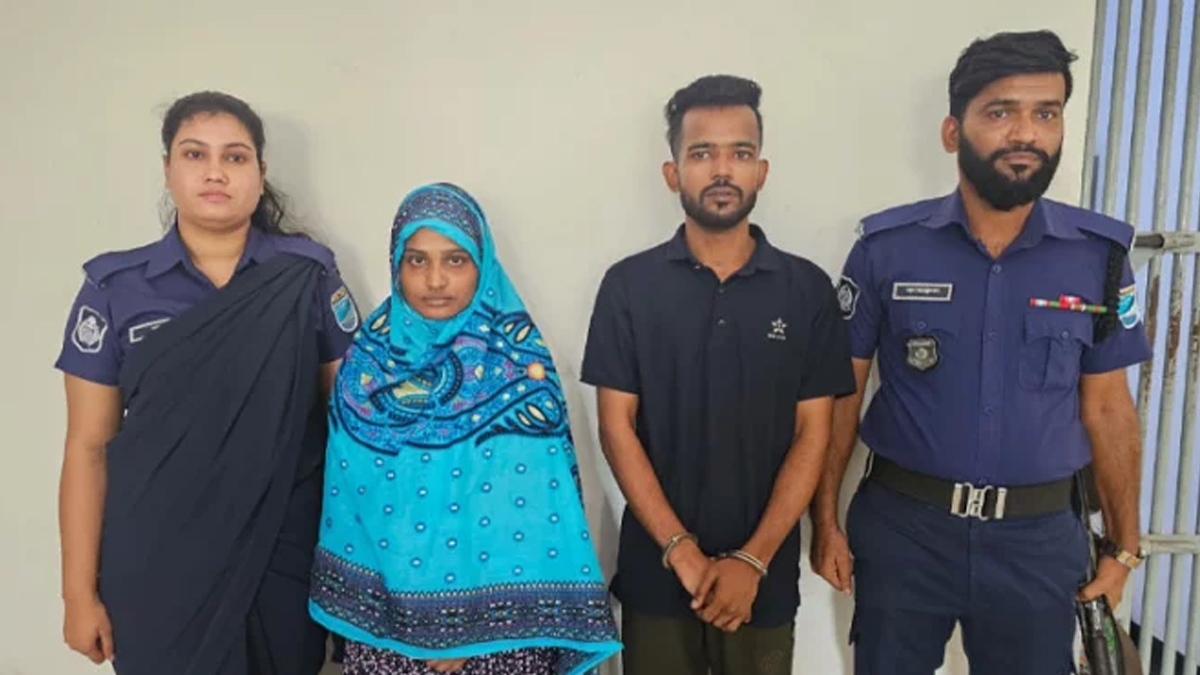 অপহরণকারী চক্রের সদস্য সুমি ও ইয়াসিন। ছবি - সংগৃহীত